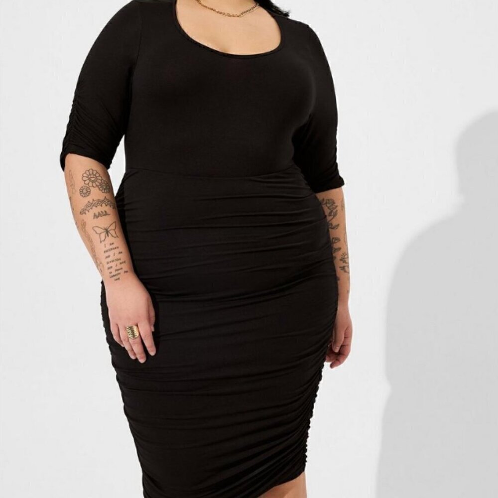 Torrid Mini Super Soft Elbow Sleeve Bodycon Dress NWOT NEW 3x 22 24